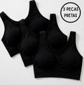 Kit com 3 tops pretos