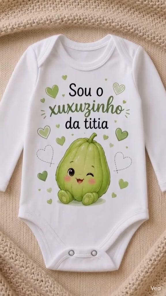 Body Bebê Menino Manga Longa 100% Algodão Estampado Sou o Xuxuzinho da Titia Roupa Infantil Presente