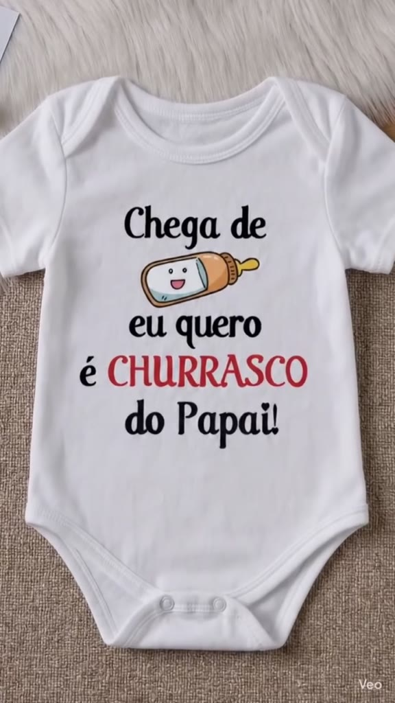 Body Bebê Churrasco do Papai Manga Curta 100% Algodão Unissex Roupa Divertida para Bebê Presente Dia dos Pais