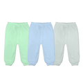 Kit Calça Mijão Liso 3 Peças Malha Pé Aberto Roupas de Bebê