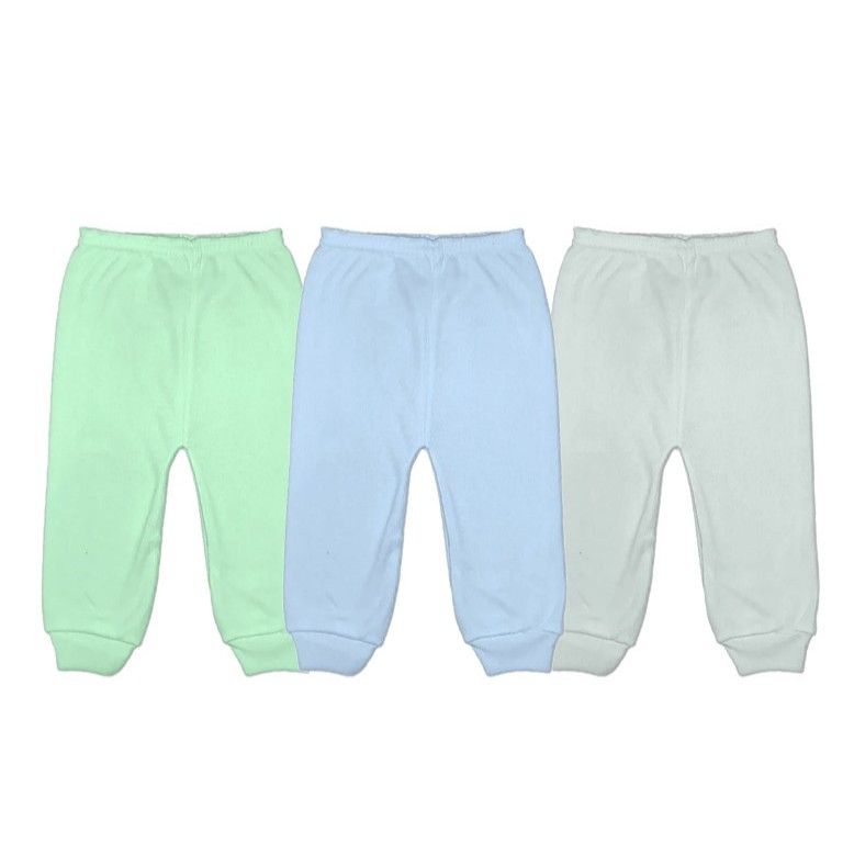 Kit Calça Mijão Liso 3 Peças Malha Pé Aberto Roupas de Bebê