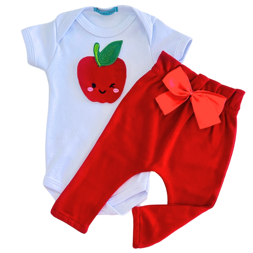 Conjunto Roupa Bebê Menina Body Calça Feminino Algodão Moda Bordado infantil Conjuntinho Roupinha