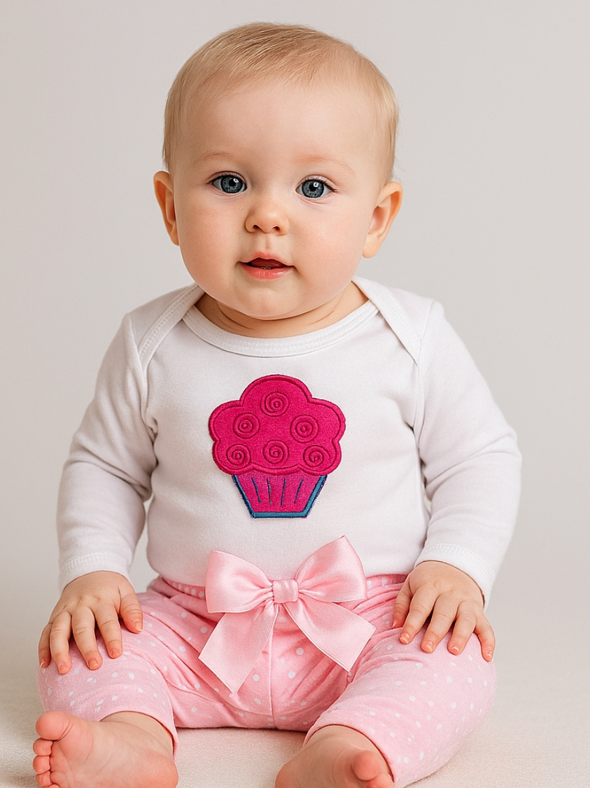 Conjunto Roupa Bebê Menina Body Calça Feminino Algodão Moda Bordado infantil Conjuntinho Roupinha