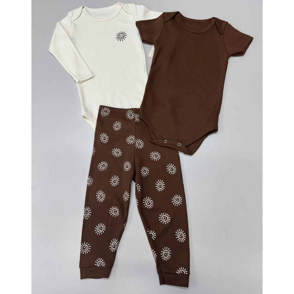 Kit Minimalista 12 peças body bebê manga curta manga longa calça Menino e Menina P ao GG