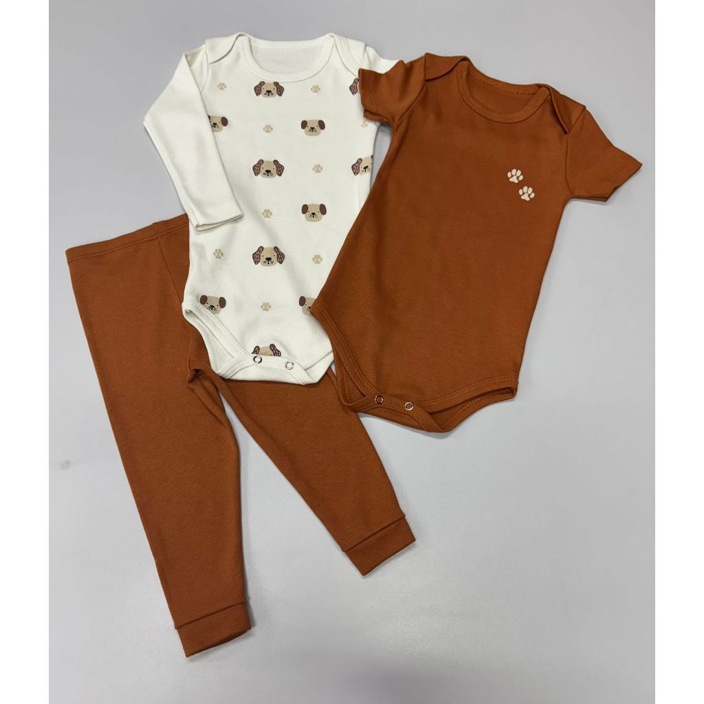 Kit Minimalista 12 peças body bebê manga curta manga longa calça Menino e Menina P ao GG