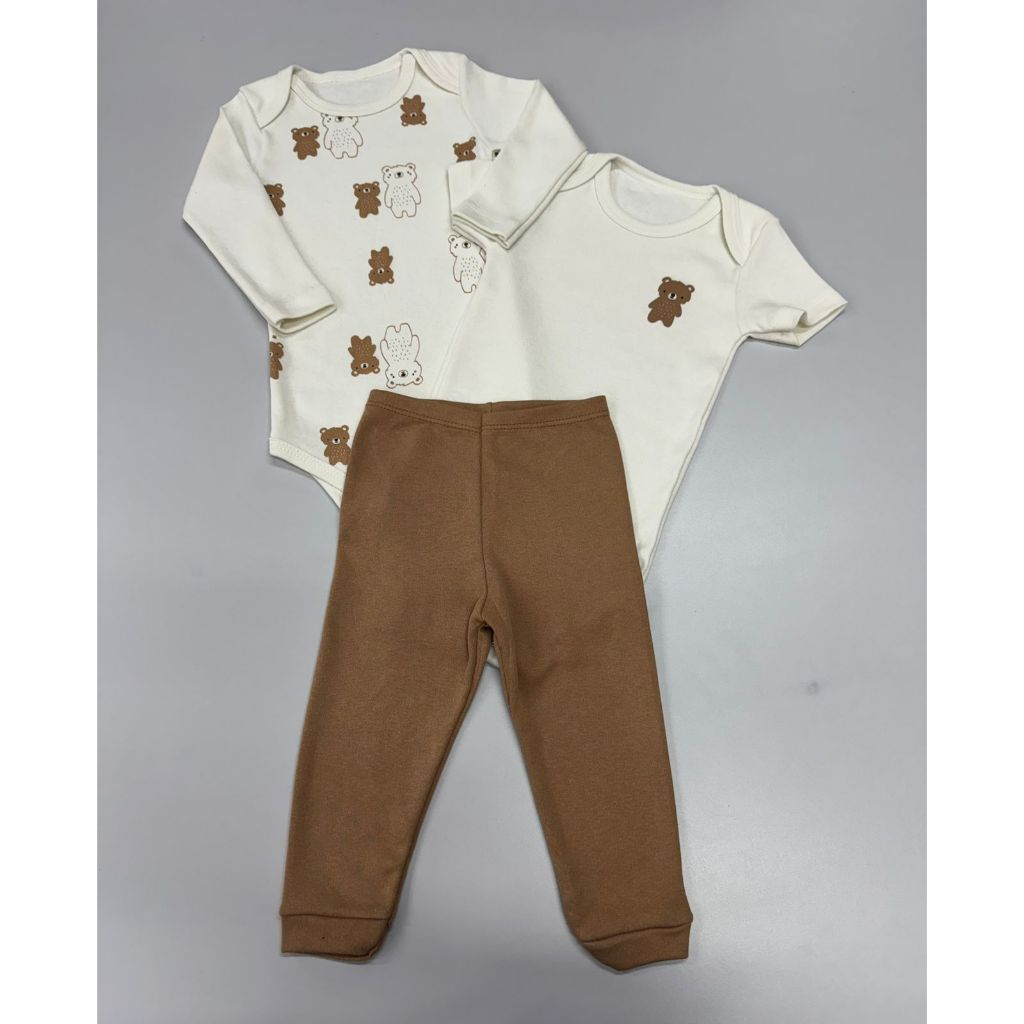 Kit Minimalista 12 peças body bebê manga curta manga longa calça Menino e Menina P ao GG