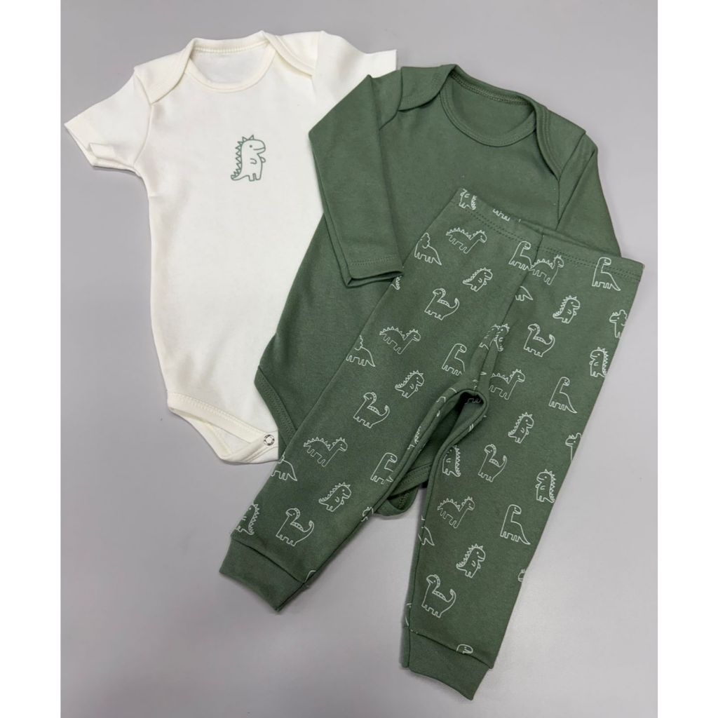 Kit Minimalista 12 peças body bebê manga curta manga longa calça Menino P ao GG