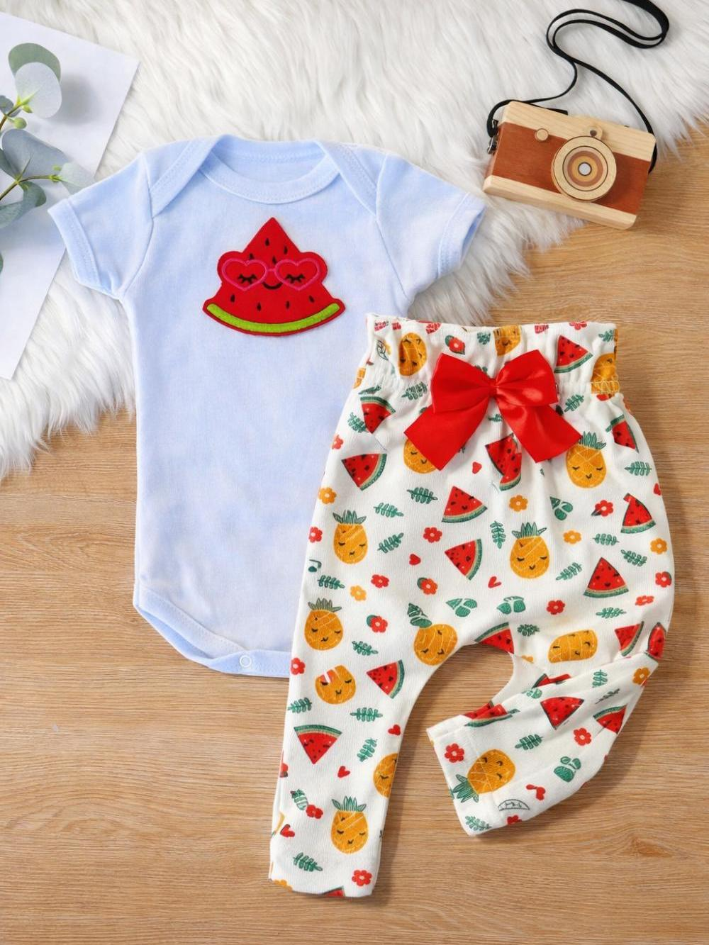 Conjunto Roupa Bebê Menina Body Calça Feminino Algodão Moda Bordado infantil Conjuntinho Roupinha