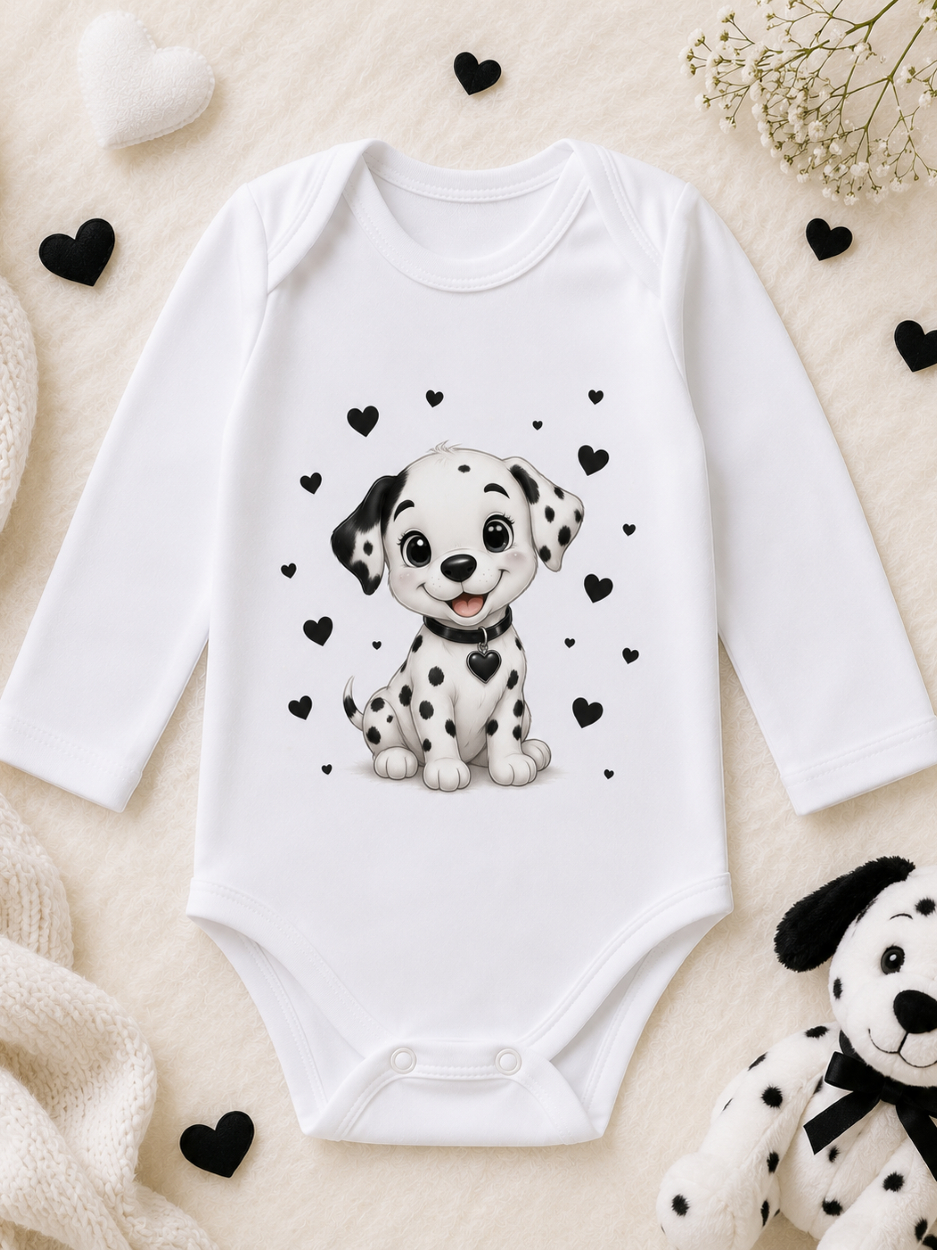 Body Bebê Manga Longa Estampado 100% Algodão Menina e Menino Roupa Infantil Enxoval P M G